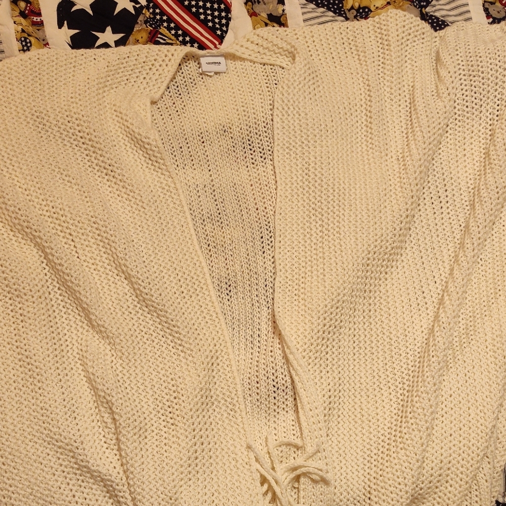 Sonoma Cream Open-Front Cardigan